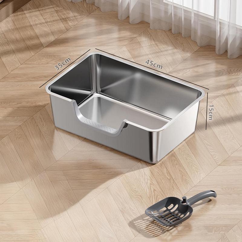 Jingyu Integrierte Spritzschutz-Katzenklo aus Edelstahl