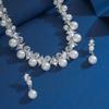 Elegant Pearl Necklace and Earrings Set: Versatile Four-Piece Wedding Jewelry with Tassel and Clavicle Chain