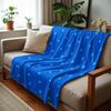 Monochrome Azure Star Anime Cartoon Flannel Blanket Soft Warm Throw for Bedroom Sofa Car Kids Holiday Gift