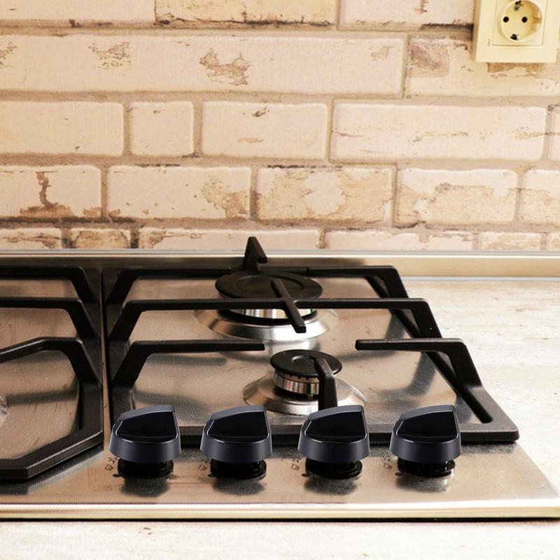 Stove Control Knobs 4PCS Kitchen Burner Replace Thermostat Stove Knob Stove Button Easy To Install Ideal For Restaurant Kitchens