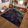 Colorful Peacock Carpet with Artistic Design for Living Room Decor Suitable for Use As an Anti-slip for Living Room Bedroom Sofas