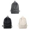 Letter Pattern Aiwe Leather Backpack Solid Color Schoolbag Gifts Breathable