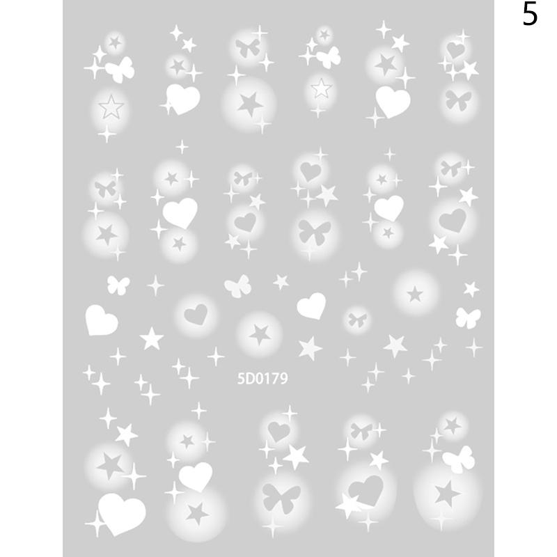 

Halo окрашенная полупрозрачная полая наклейка-бабочка для ногтей Love Star белая не спрей-наклейка для украшения ногтей