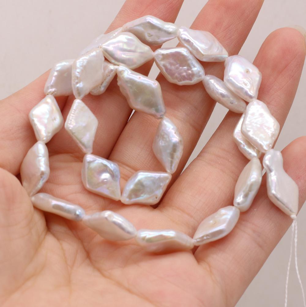 

1String, White Natural Freshwater Pearls, Handcrafted Irregular Rhombus Pearl Beads, 10×17mm, for DIY Necklaces, Jewelry Making Supplies 36cm 1String/10×17mm-36cm белый