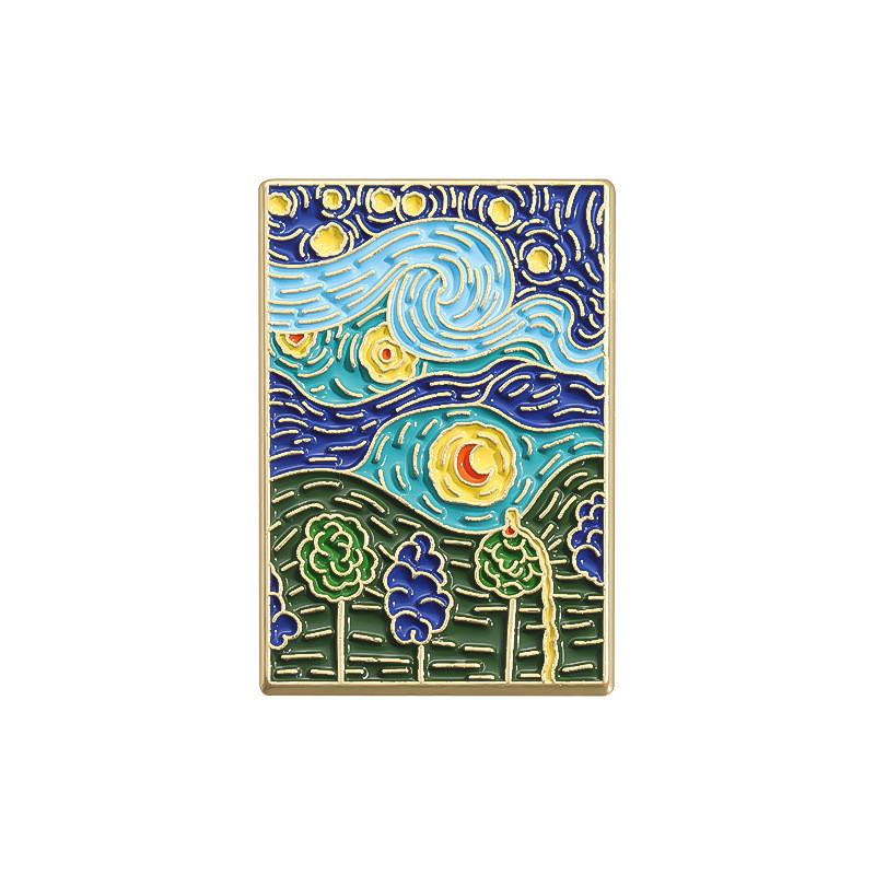 Vibrant And Creative Cartoon Character Metal Brooch Fun Movie Inspired Monster Duck Starry Sky Art For Fashionable Wear