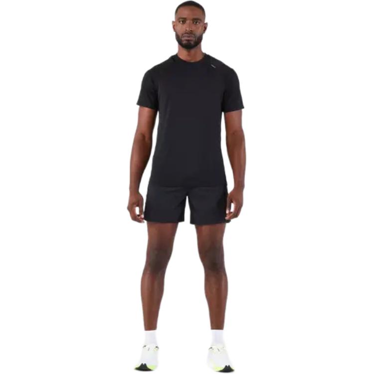 DECATHLON KIPRUN Breathable Solid Quick Dry Short Sleeve Crew Neck T-Shirt Men's Smoky Black/Graphite Grey