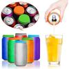 6Pcs Silicone Cola Lid Leak-proof Sealed Lid Beer Can Lid  Juice Beverage Can Protective Cover Reusable Drinking Utensils Beer