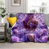 1PC Custom Name Purple Fairy Fantasy flannel blanket versatile,all-season throw suitable for the living room,bedroom,camping,travel,and gift