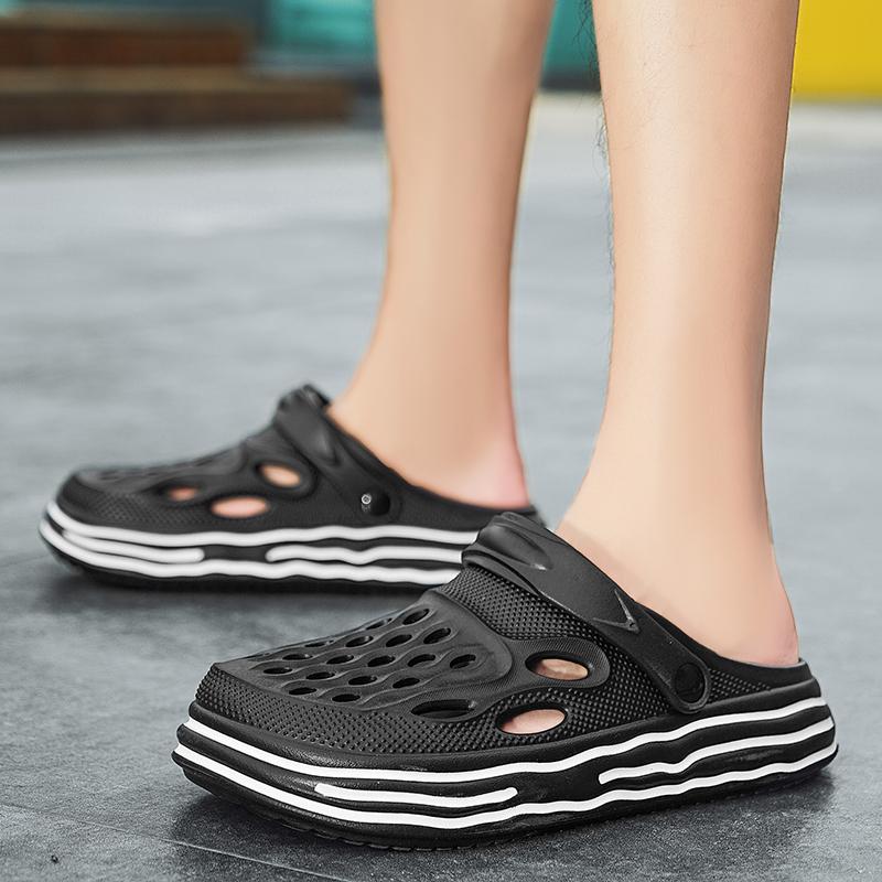 Fashion Hot Sale Brand Clogs Men Sandals Casual Slippers EVA Lightweight Sandles Summer Beach Men's Half Drag New Mens Slip on Shoes