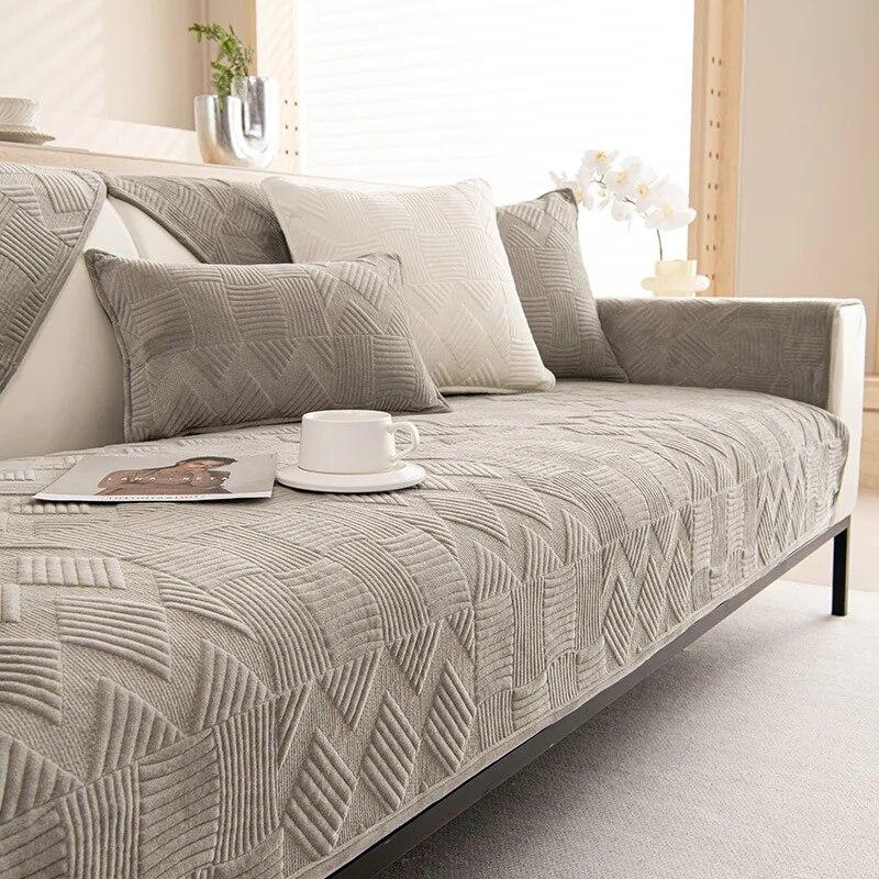 

Плюшевые чехлы для диванов с геометрическим рисунком, детские коврики для домашних животных, чехол для дивана, противоскользящая защита для дивана, однотонный чехол для дивана, подушка для гостиной 70x70cm 1pcs