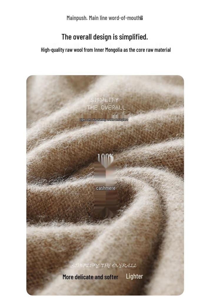 Lekasha Women's Cashmere High-Neck Pullover Sweater - Solid Color, Loose Fit for Autumn and Winter