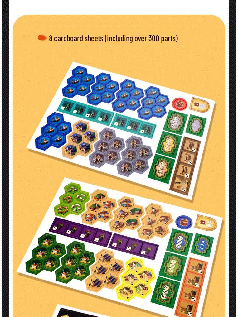 Burgundy Castles: High-Quality Chinese Edition Strategy Table Game with Expansion Map