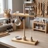 2 Hole Wood 2 Hole Funnel Rack 2 Hole Separatory Funnel Holder Funnel Stand  Lab Analysis