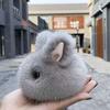 Faux Mink Rabbit Keychain, Plush Soft Car Key Chain Decor, Cute Fluffy Plushie Charm for Women Girls, Luxury Bag & Purse Accessory