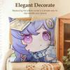 Qiqi Cute Genshin Impact Cushion Cover Natural Linen Organic Fabric DoubleSided Printing Sofa Home Decor Gift Pillow Case