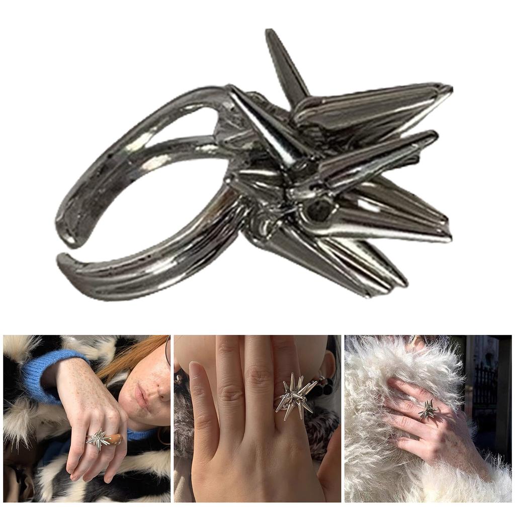 Adjustable Tassel Design Metal Ring Modern Fringe Design Metal Rings for Personalized Fashion Comfortable Wear Rings