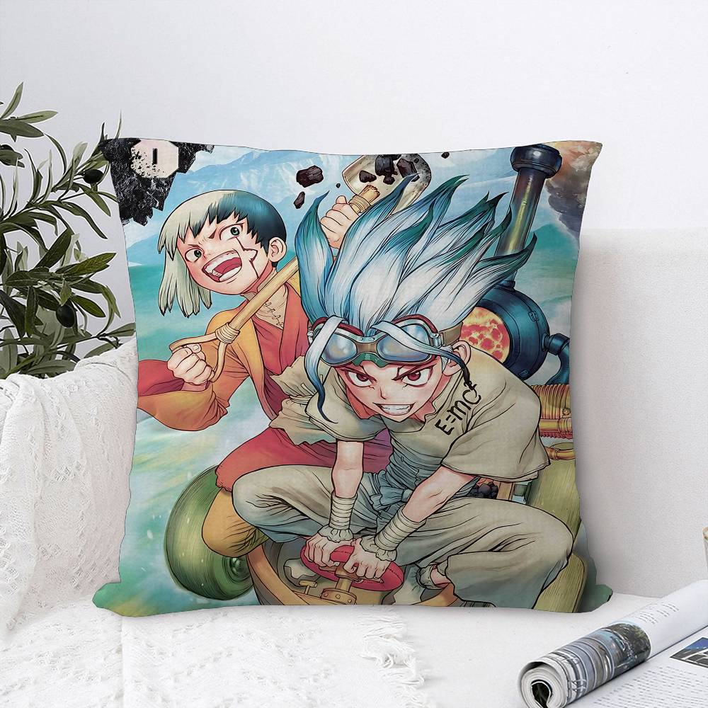 Anime Dr S-STONE-E Cushion Cover Inches Farmhouse Decor Home Throw Pillow Covers For Couch Decorations