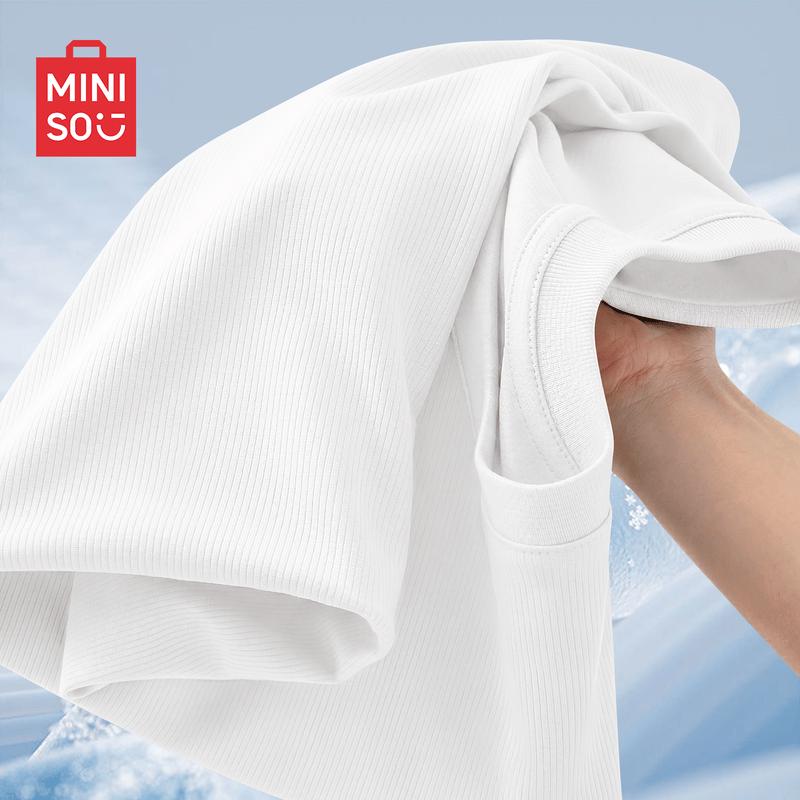 MINISO Herren Quick-Dry Atmungsaktives Kurzarm-T-Shirt