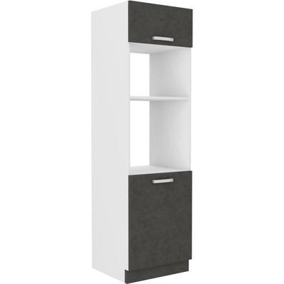Oven Column Unit with 2 Hinged Doors - Grey - L 60 X D 57 X H 210 Cm - LASSEN