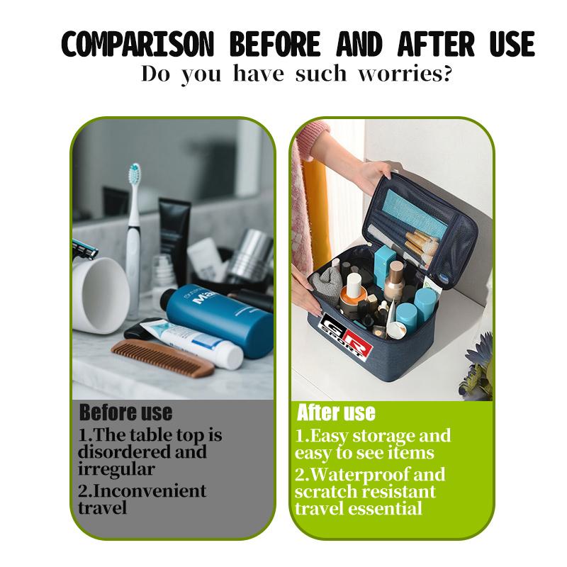 For Toyota Car Travel Portable Cosmetic Toiletries Bath Storage Bag GR sport Hilux Aygo TDR Yaris Corolla Rav4 CHR Auris