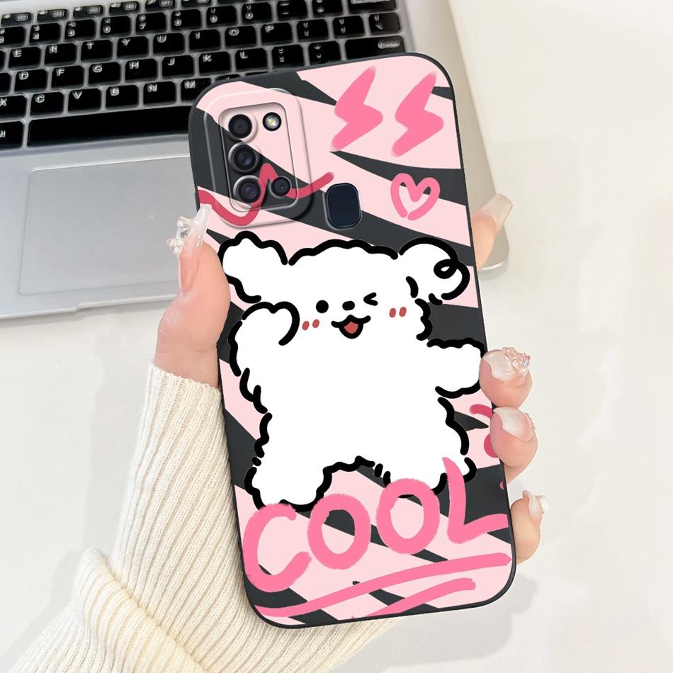 For Samsung Galaxy A21s Cute Panda Rabbit Cartoon Soft Silicone Case For Samsung A21S SM-A217F Camera Protective Phone Cases