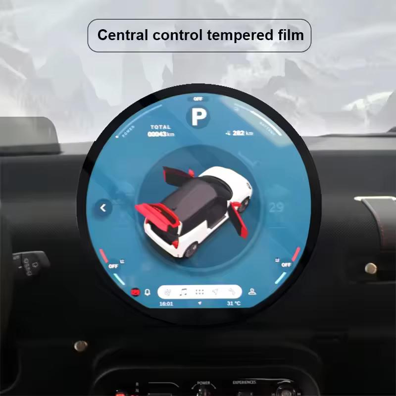 Car GPS Navigation Tempered Glass Protective Film For MINI Cooper S F66 F65 F67 U25 Countryman J01 EV SE 2024 2025 Car Sticker