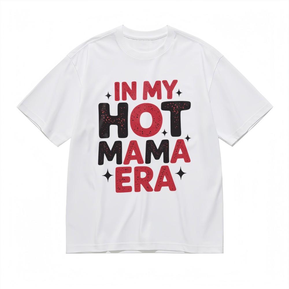 

Women s Fashion Classic T-Shirt Modern Mama Phrase Graphic Star Accent Tee M