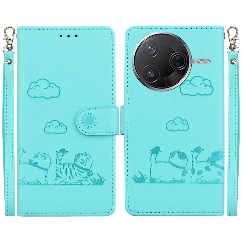 For Xiaomi Poco F7 Pro 5G/F7 Ultra 5G/Redmi K80 Pro 5G/K80 5G Case RFID Blocking Kitten Pattern TPU+PU Leather Phone Cover