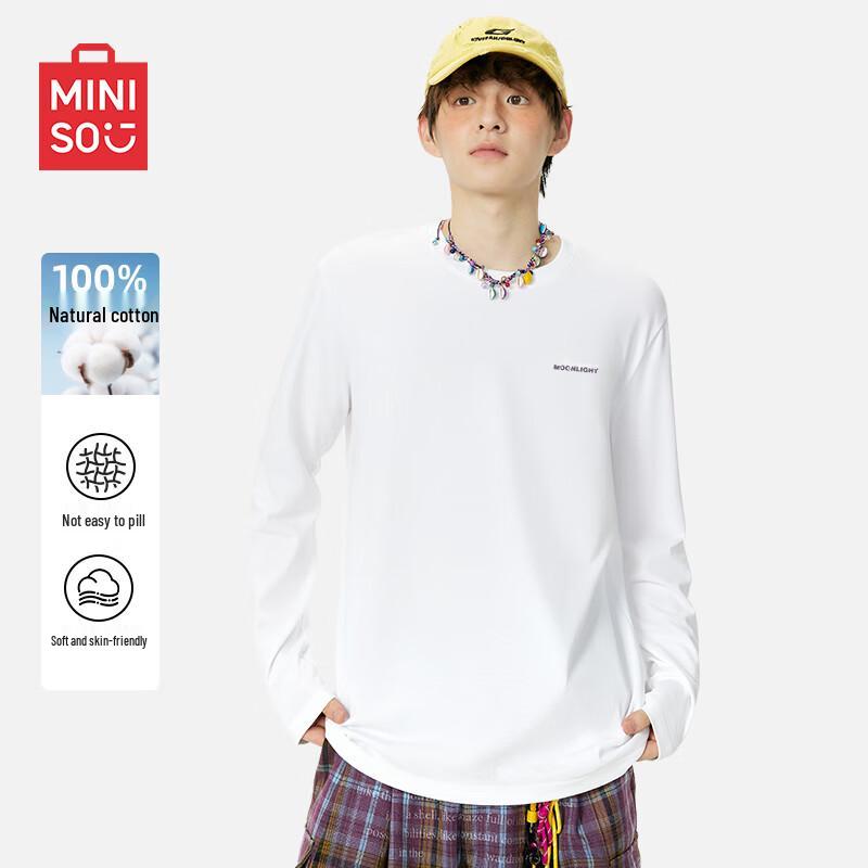 MINISO Men's American Style Oversized Long Sleeve T-Shirt