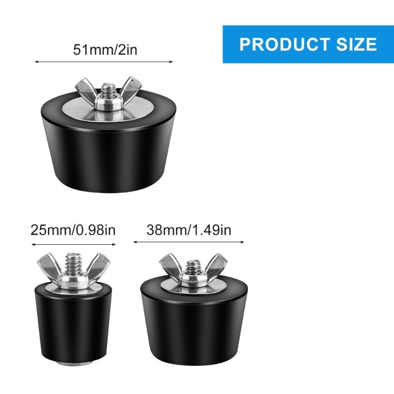 6 Pack Rubber Pool Plugs For Winter Expansion Plug Includes Stainless Steel Screws For Secure Fitting