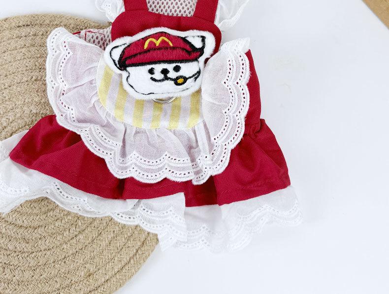 Pet Harness Skirt & Leash Set for Small Dogs - Fits Teddy, Bichon, Pomeranian