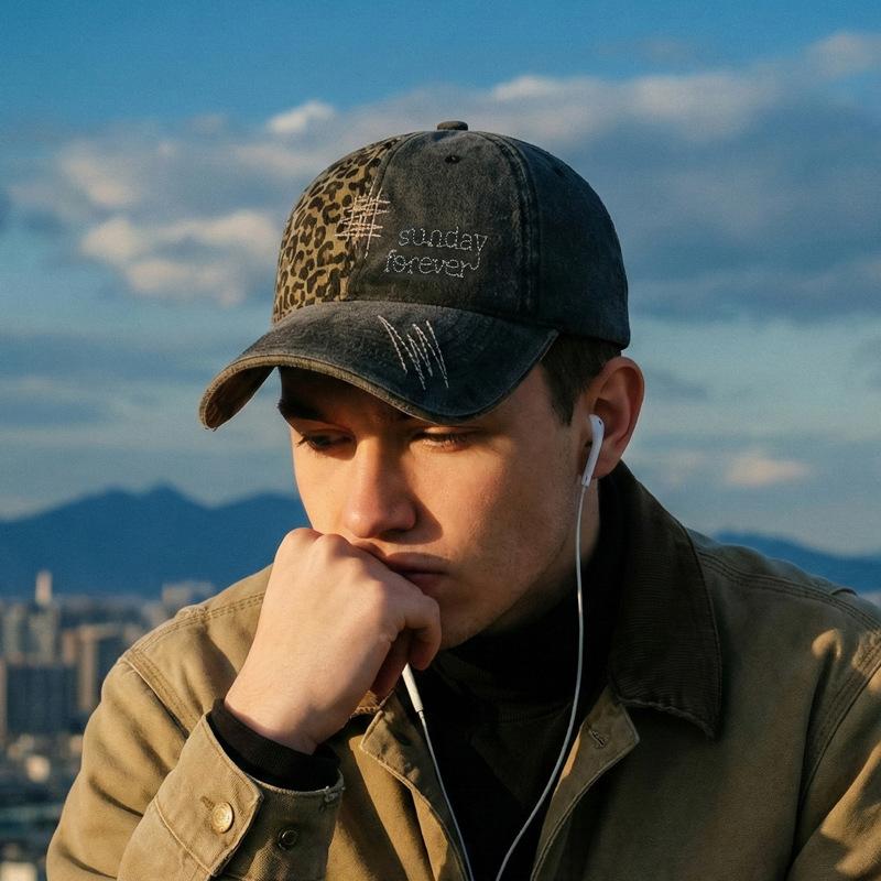 Dżinsowa Czapka Baseballowa Hip-Hop – Miękki Płukany Materiał, Haft z Niestandardową Literą, Modna Czapka Streetwear dla Par