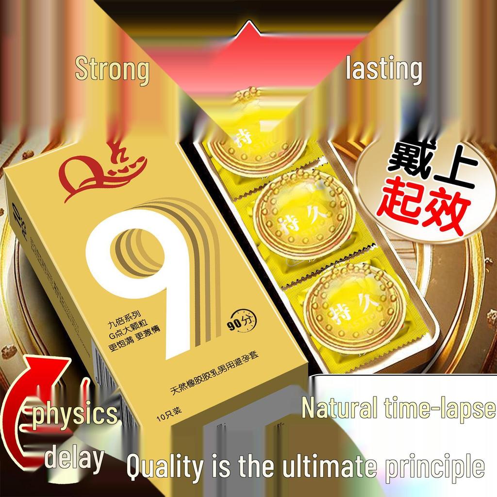 Q Point Thickened Desensitizing Condoms for Long-lasting, Soothing Safe Sex for Couples.