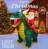 5.91FT Giant Inflatable Santa Dragon Toy Home Decor Ornaments Christmas Decorations Outdoor Xmas Supplies Festive Holiday Gift