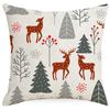 Christmas Linen Throw Pillow Cover Christmas Tree Snowflake Holiday Home Decor Gift Sofa Cushion Cushion Cover