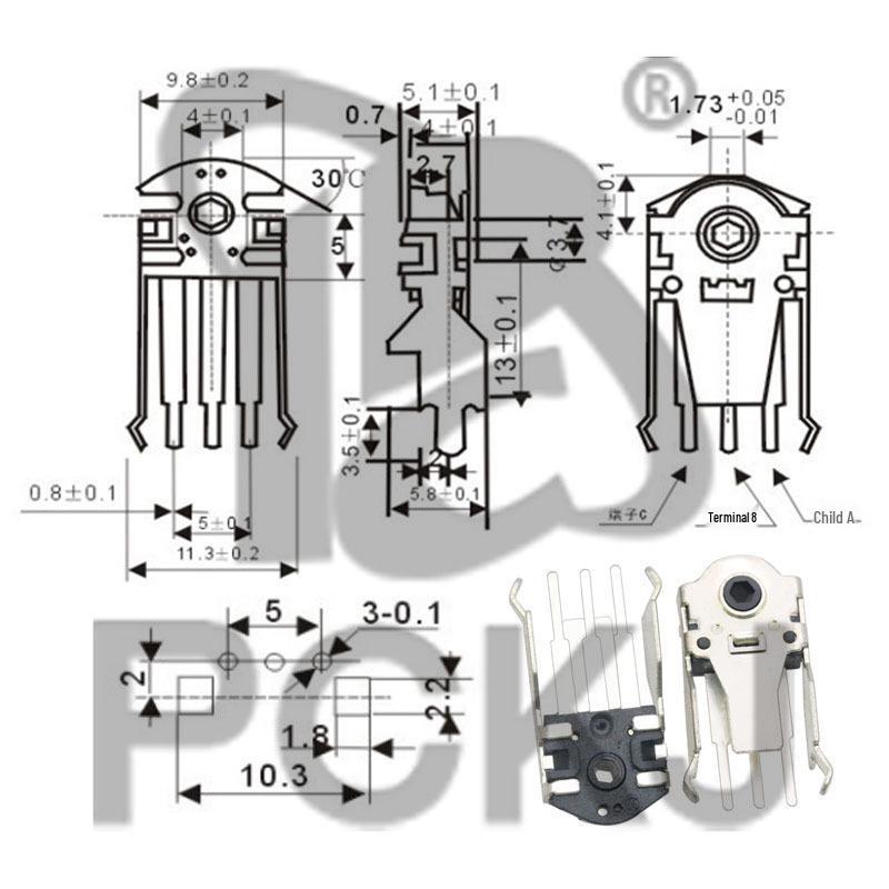 Mouse Wheel Encoder Repair Parts: 4/5/5.5/7/9/11/13MM Rolling Switch Potentiometer