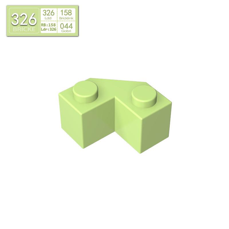 BRICKE Zhuan Ke 2x2 Sloped Faceted Brick Compatible with Lego 87620 - DIY Building Blocks 50g (~49pcs)