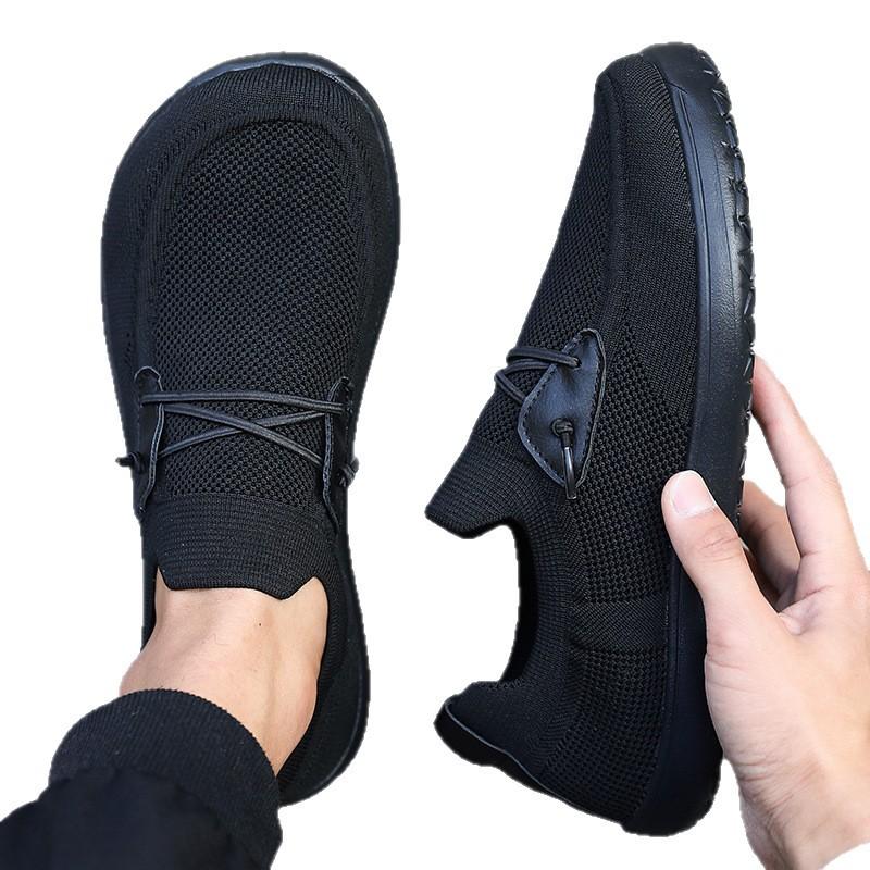 Foreign Trade Men's Shoes Breathable Wide Head Large Size Walking Shoes Wide Palm Casual Versatile Sports Mesh Barefoot Wide Foot Shoes