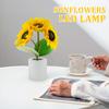 LED Sunflower Night Light Dimmable Simulation Sunflower Table Lamp USB Creative Desktop Decorative Light Bedroom Bedside Light