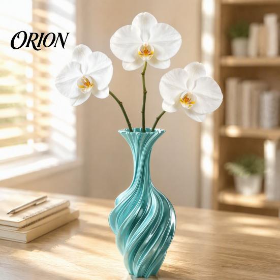 Einzigartiger Dekorativer Blumentopf 3D-gedruckte Vase, Verdrehtes Wirbeldesign, Minimalistische Tischdeko Charmante Heimvase Hydroponisch für Wohnzimmer Ästhetische Dekoration