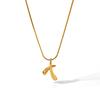  Pendant Hip Hop Clavicle Chain Women's Stainless Steel Necklace Metal Texture Waterproof Trendy Simple Jewelry Bijoux