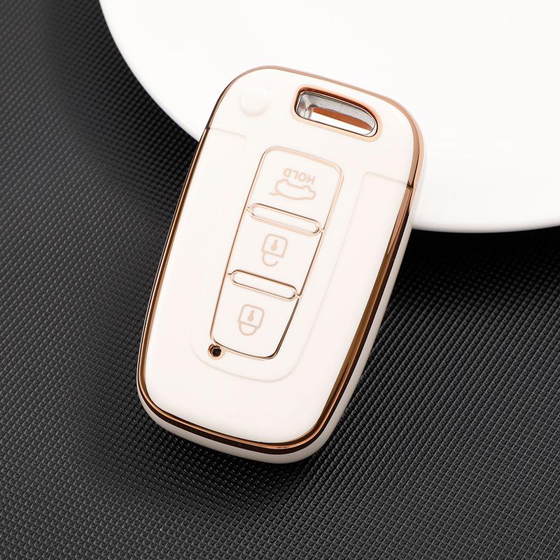 Hyundai Elantra 12th Gen, ix35, Sonata 8 Key Cover - Drop-Proof Protection with Full Shell and Buckle.