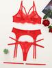 Garter belt underwear floral garter large bra cute [Lvoydor] set, embroidery, lingerie, size, see-through set,