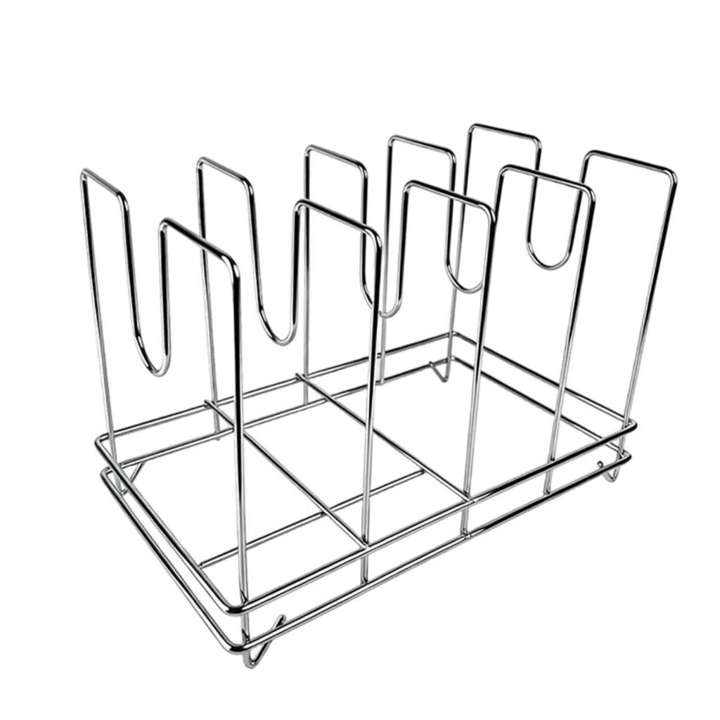 Draining Pizza Pan Rack Versatile Organizer for Restaurant Cooking 4 Slots 37x22x25cm