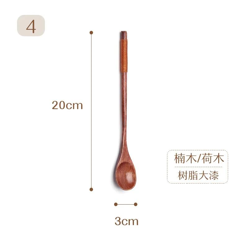 Vařečka Míchání Rýže Lžíce na salát Dlouhá rukojeť Dezert Koření Cukr Sůl Koření Lžíce Nádobí Kuchyňské nářadí 1 kus