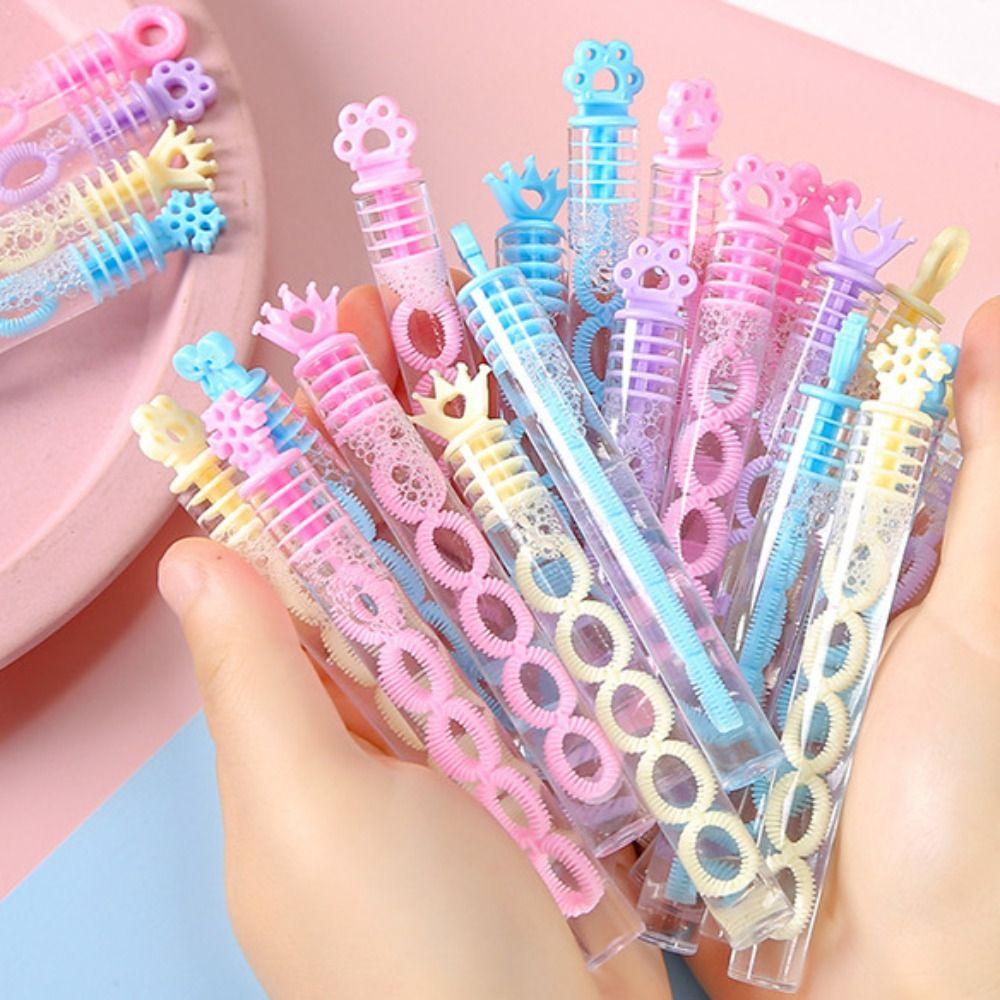 5-hole Colorful Bubble Tube Toy Handheld Mini Bubble Wand Cat Paw Bubble Blower Amusement Park