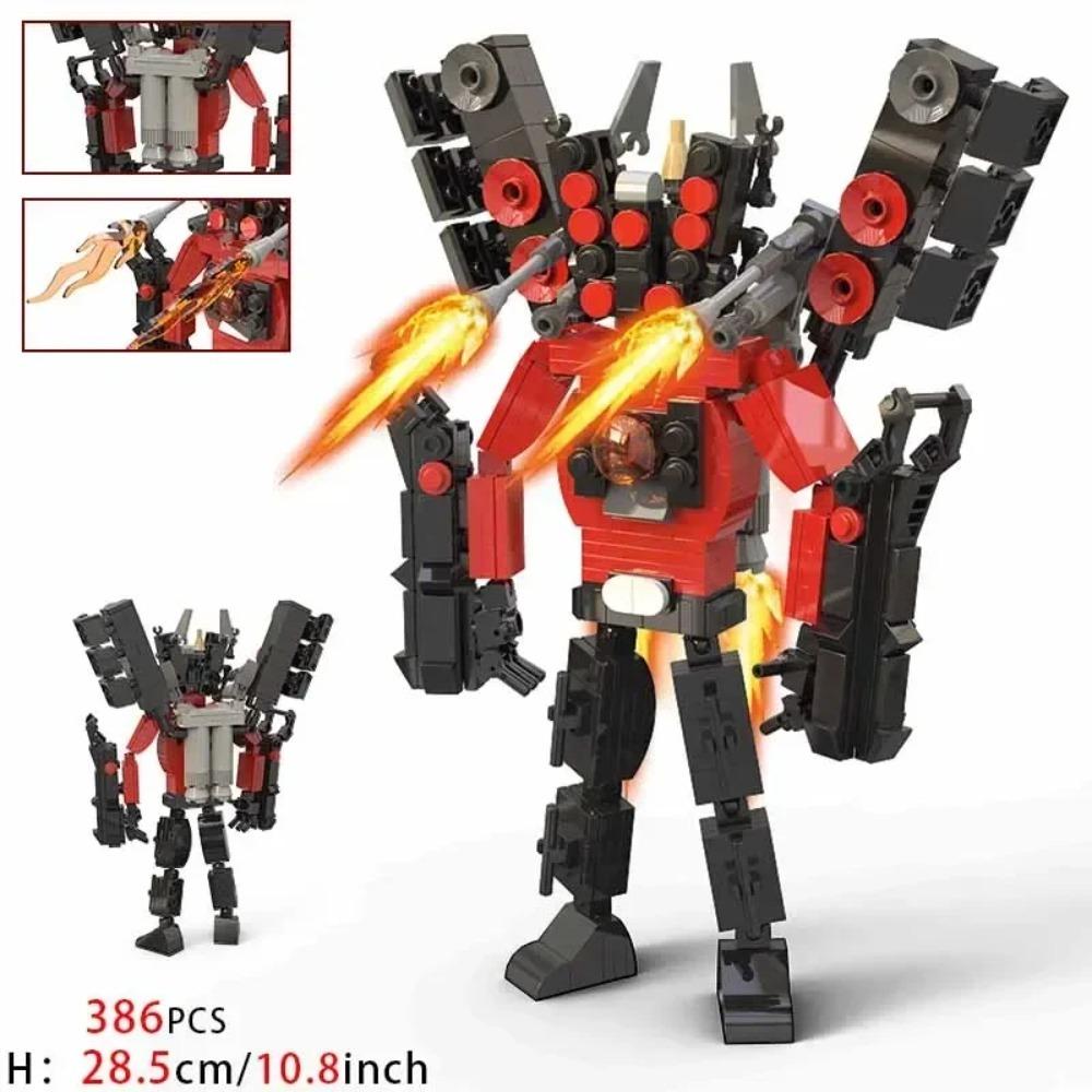 Moc Skibidi Toilet Action Figures Modello da costruzione Blocchi Camerman Titan Speakerman Surveillance Man TVMan Ragazzi Giocattoli per bambini Regali