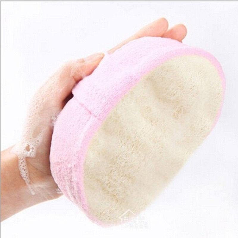 Candy Color Fresh Natural Loofah Luffa Sponge Face Body Bath Effective Exfoliator Scrubber Pad