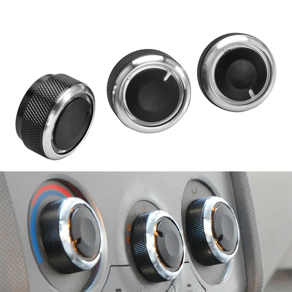 3Pcs Aluminum Alloy Car Ac Knob Air Conditioning Heat Control Knobs for Chevrolet Sail 2008 2009 2010 2011 2012 2013 2014