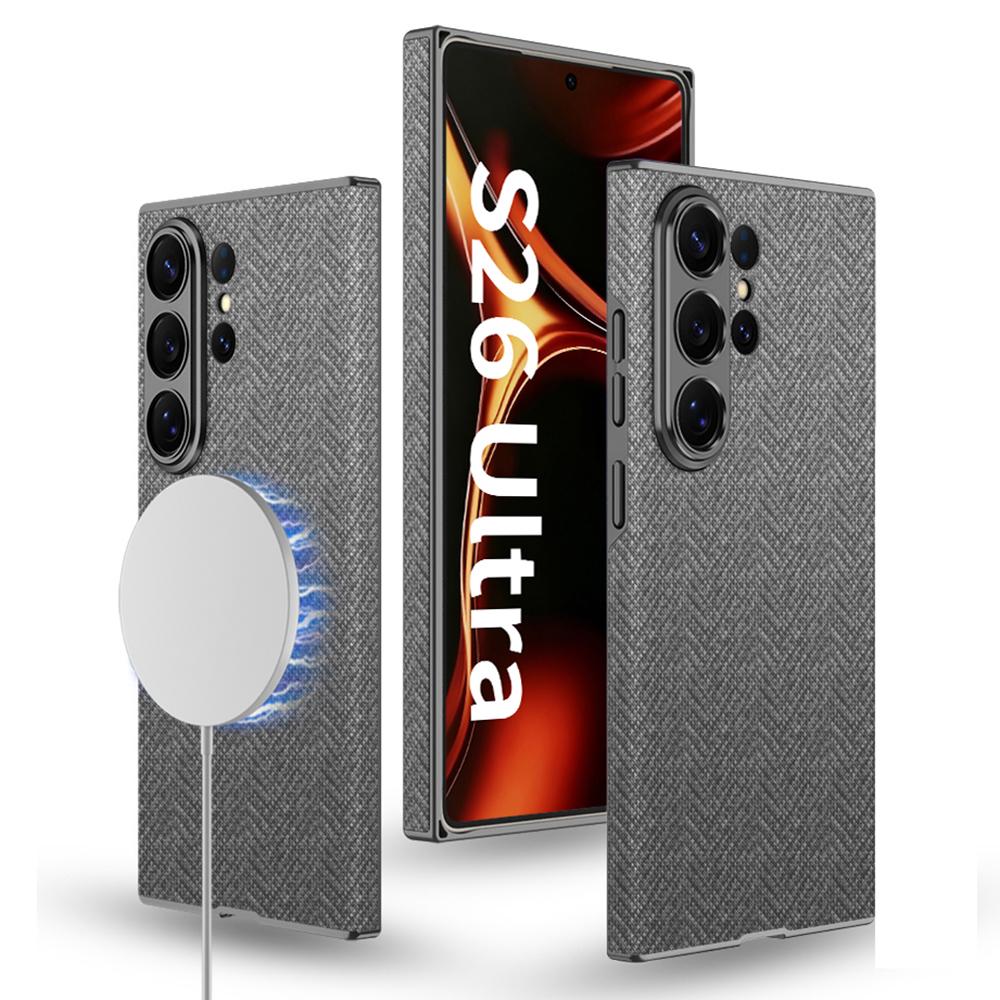 

GKK Для Samsung Galaxy S26 Ultra Магнітний чохол З відчуттям шкіри ТПУ ПК Нейлон Задня кришка телефону